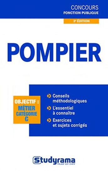 Couverture du livre « Pompier ; catégorie C (3e édition) » de  aux éditions Studyrama