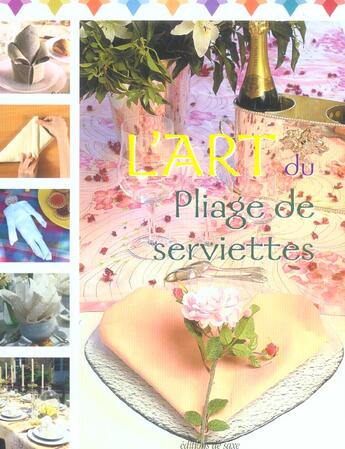 Couverture du livre « L'art du pliage de serviettes » de  aux éditions De Saxe