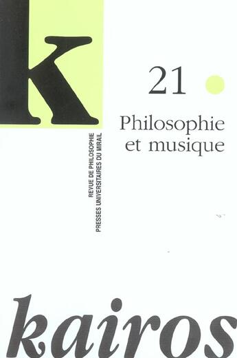 Couverture du livre « Philosophie et musique » de  aux éditions Pu Du Midi