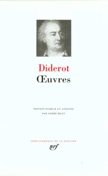 Couverture du livre « Oeuvres » de Denis Diderot aux éditions Gallimard