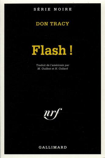 Couverture du livre « Flash ! » de Don Tracy aux éditions Gallimard