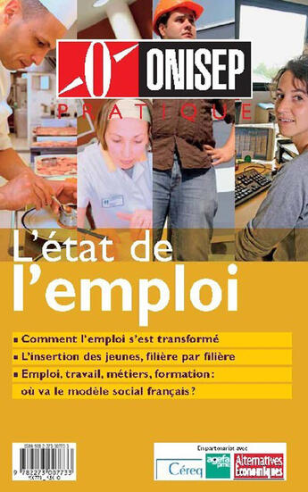 Couverture du livre « L'état de l'emploi » de Onisep aux éditions Onisep