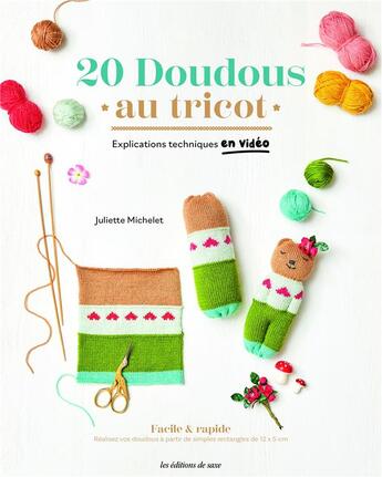 Couverture du livre « 23 doudous au tricot - explications techniques en video » de  aux éditions De Saxe