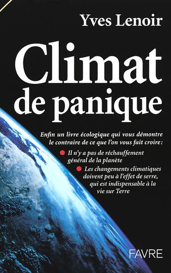 Couverture du livre « Climat de panique » de Yves Lenoir aux éditions Favre