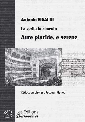 Couverture du livre « Aure Placide » de Antonio Vivaldi aux éditions Buissonnieres