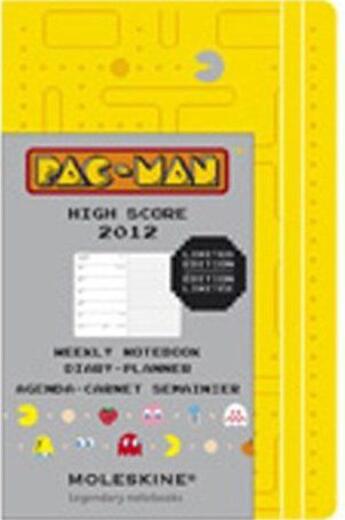 Couverture du livre « Agenda semainier + carnet 2012 ; pac man poche jaune » de Moleskine aux éditions Moleskine Papet