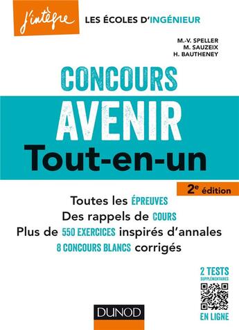 Couverture du livre « Concours avenir (2e édition) » de Marie-Virginie Speller et Helene Bautheney et Michael Sauzeix aux éditions Dunod