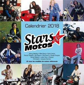 Couverture du livre « Calendrier stars et motos (édition 2018) » de  aux éditions Carabas