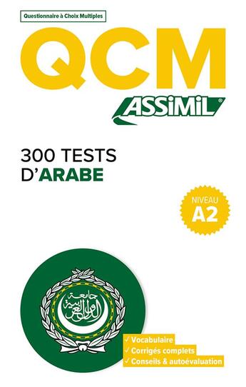 Couverture du livre « Qcm 300 tests arabe a2 » de Nammour Rita aux éditions Assimil