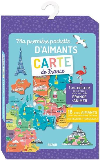 Couverture du livre « Ma pochette d'aimants - carte de france » de Hui Skipp aux éditions Philippe Auzou