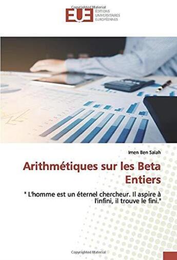 Couverture du livre « Arithmétiques sur les beta entiers : 