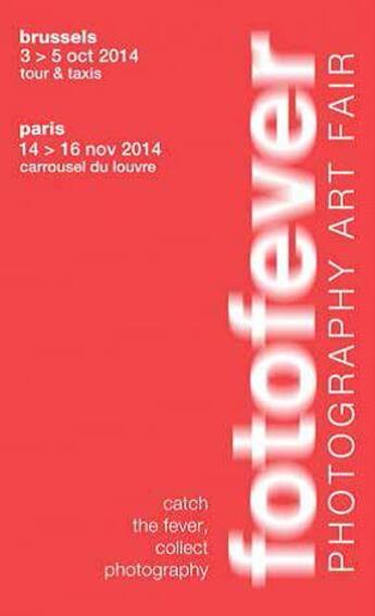 Couverture du livre « Fotofever 2014 » de Cecile Schall aux éditions Snoeck Gent