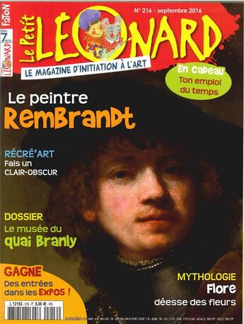 Couverture du livre « Le petit leonard n 216 exposition rembrandt septembre 2016 » de  aux éditions Le Petit Leonard