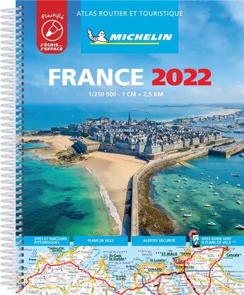 Couverture du livre « Atlas routier france plastifie 2022 » de Collectif Michelin aux éditions Michelin