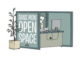 Couverture du livre « Dans mon open space » de James aux éditions Dargaud