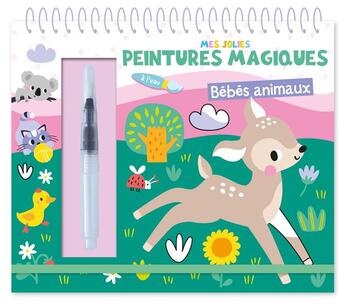 Couverture du livre « Mes jolies peintures magiques : Bébés animaux » de Atelier Cloro aux éditions 1 2 3 Soleil