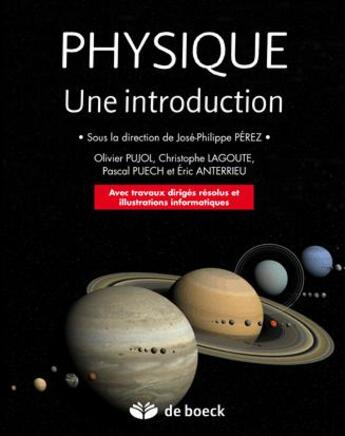 Couverture du livre « Une introduction » de Jose-Philippe Perez aux éditions De Boeck Superieur