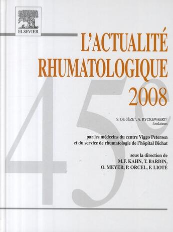 Couverture du livre « L'actualité rhumatologique (édition 2008) » de Kahn/Bardin/Meyer aux éditions Elsevier-masson