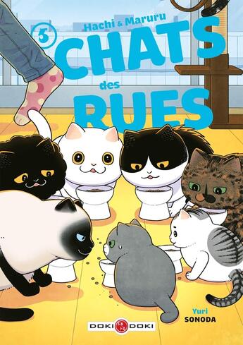 Couverture du livre « Hachi & Maruru : chats des rues Tome 5 » de Yuri Sonoda aux éditions Bamboo