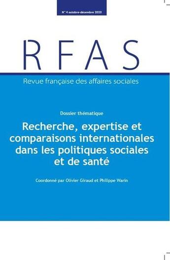 Couverture du livre « Recherche, expertise et comparaisons internationales dans les politiques sociales et de sante » de Ministere Des Affair aux éditions Documentation Francaise