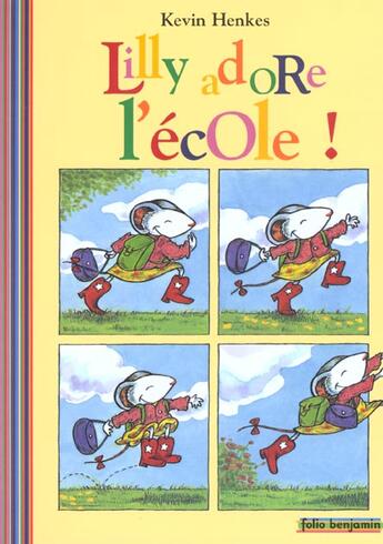 Couverture du livre « Lilly adore l'école » de Kevin Henkes aux éditions Gallimard-jeunesse