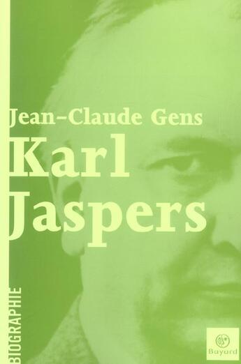 Couverture du livre « Karl Jaspers » de Gens Jc aux éditions Bayard