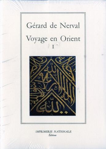 Couverture du livre « Voyage en orient, v1 (br) - vers l'orient ; les femmes du caire » de Nerval/Hure aux éditions Actes Sud