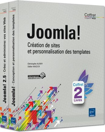 Couverture du livre « Joomla! création de sites et personnalisation des templates ; coffret » de Christophe Aubry et Didier Mazier aux éditions Eni