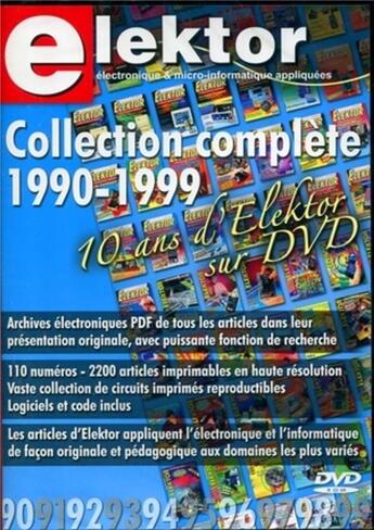 Couverture du livre « Elektor ; électronique & micro-informatique appliquées ; collection complète (1990-1999) » de Elektor aux éditions Publitronic Elektor