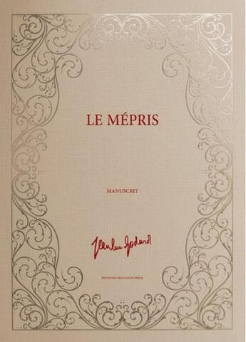 Couverture du livre « Le mépris » de Jean-Luc Godard aux éditions Editions Des Saints Peres