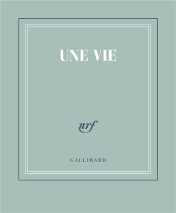 Couverture du livre « Carnet poche bleu gris ligne une vie (papeterie) » de Collectifs Gallimard aux éditions Gallimard