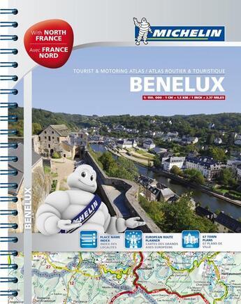 Couverture du livre « Benelux & north of france / benelux et france nord - tourist and motoring atlas / atlas routier et » de Collectif Michelin aux éditions Michelin