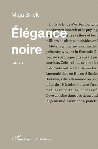 Couverture du livre « Élégance noire » de Maja Brick aux éditions L'harmattan