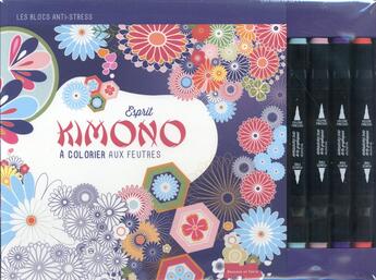 Couverture du livre « Esprit kimono à colorier aux feutres » de  aux éditions Dessain Et Tolra