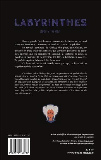 Couverture du livre « Labyrinthes » de Christy The Poet aux éditions Editions Maia