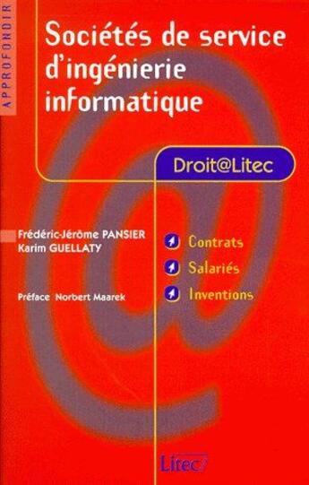 Couverture du livre « Sociétés de service d'ingénierie informatique » de Pansier Frederic-Jer aux éditions Lexisnexis