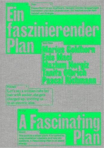 Couverture du livre « A fascinating plan /anglais/allemand » de  aux éditions Spector Books