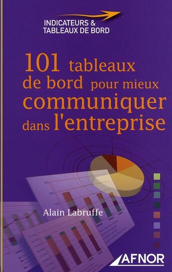 Couverture du livre « 101 tableaux de bord pour mieux communiquer dans l'entreprise » de Labruffe A aux éditions Afnor