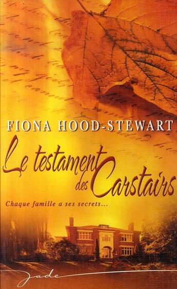 Couverture du livre « Le testament des Carstairs » de Fiona Hood-Stewart aux éditions Harlequin