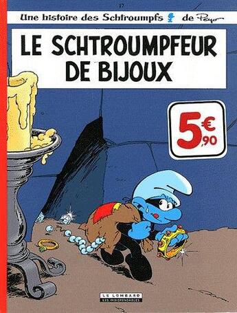 Couverture du livre « Les Schtroumpfs T.17 ; le Schtroumpfeur de bijoux » de Peyo aux éditions Lombard