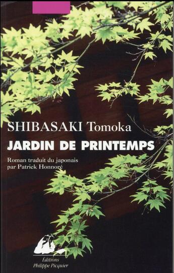 Couverture du livre « Jardin de printemps » de Tomoka Shibasaki aux éditions Picquier