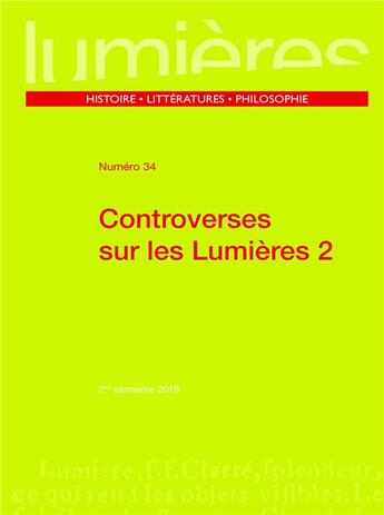 Couverture du livre « Controverses sur les lumieres (2) » de Cretois/Faye/Miqueu aux éditions Pu De Bordeaux