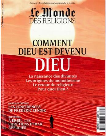 Couverture du livre « LE MONDE DES RELIGIONS N.70 ; mars/avril 2015 » de Le Monde Des Religions aux éditions Malesherbes Publications