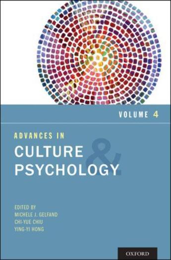 Couverture du livre « Advances in Culture and Psychology » de Michele J Gelfand aux éditions Oxford University Press Usa