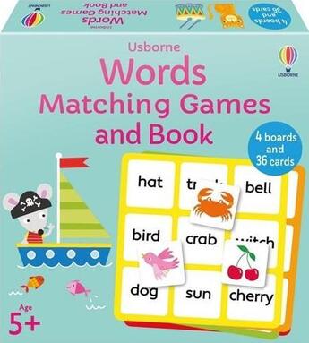 Couverture du livre « Words matching games and book » de Jayne Schofield et Kate Nolan aux éditions Usborne