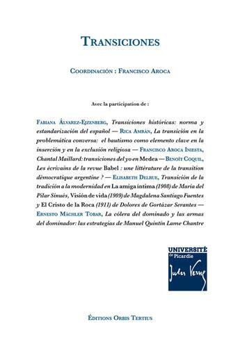 Couverture du livre « Transiciones » de Francisco Aroca Iniesta aux éditions Orbis Tertius