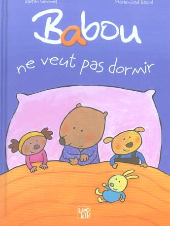 Couverture du livre « Babou Ne Veut Pas Dormir » de Stephan Gemmel aux éditions Lipokili