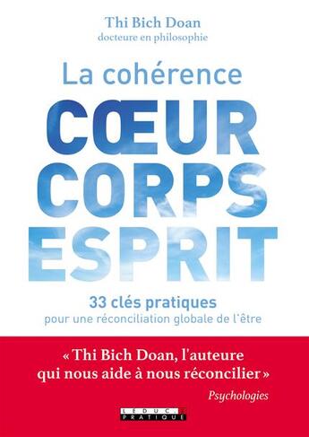 Couverture du livre « La cohérence coeur, corps, esprit ; 33 clés pratiques pour une réconciliation globale de l'être » de Thi Bich Doan aux éditions Leduc