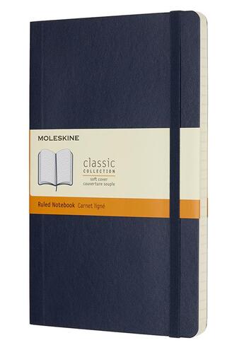 Couverture du livre « Carnet ligné grand format souple saphir » de  aux éditions Moleskine