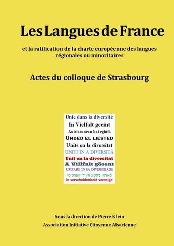 Couverture du livre « Les Langues de France » de Association Initiative Citoyenne Alsacienne aux éditions Lulu